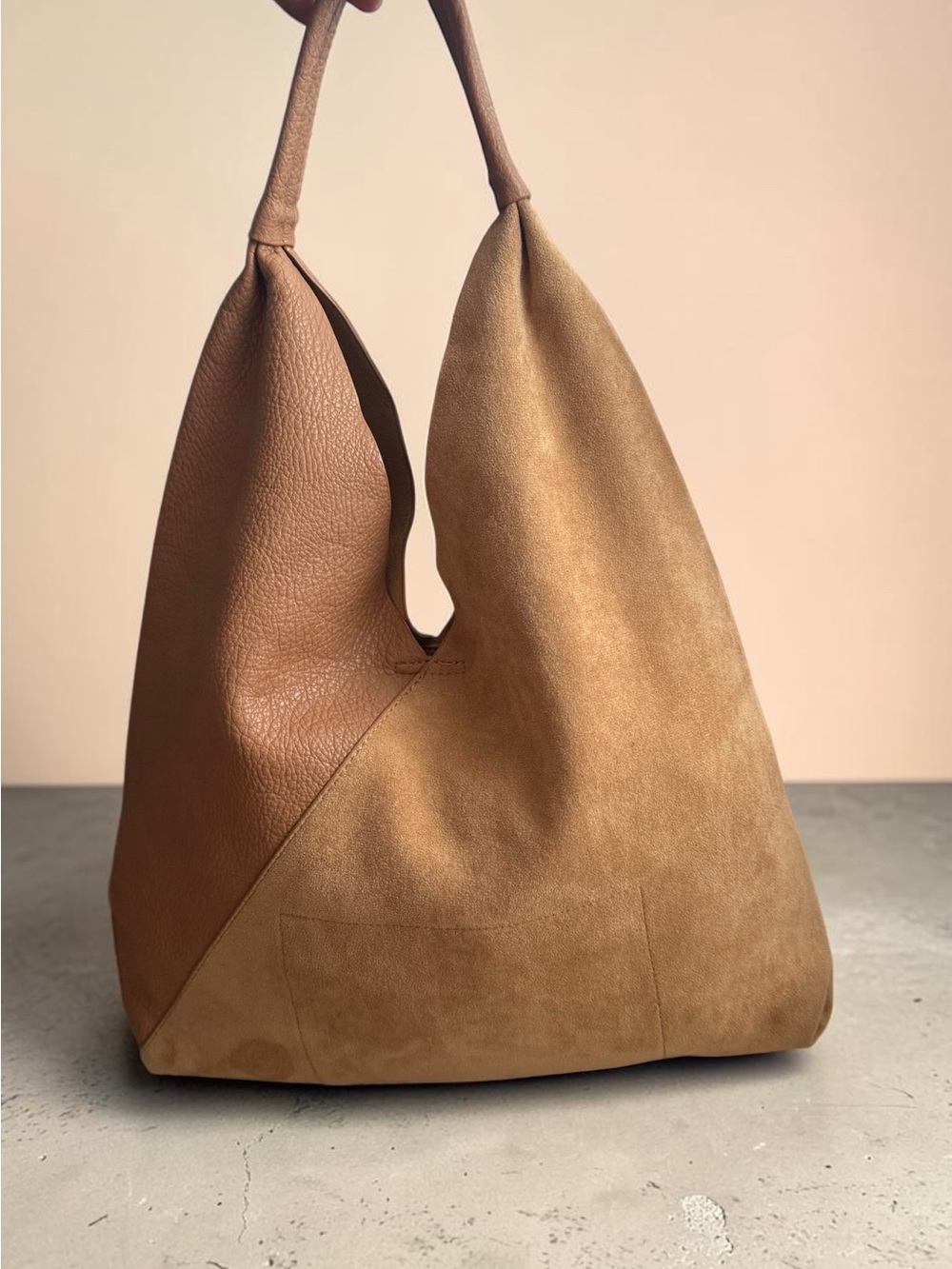 Shiraleah Two-Tone Brown Tan Hobo Shoulder Bag